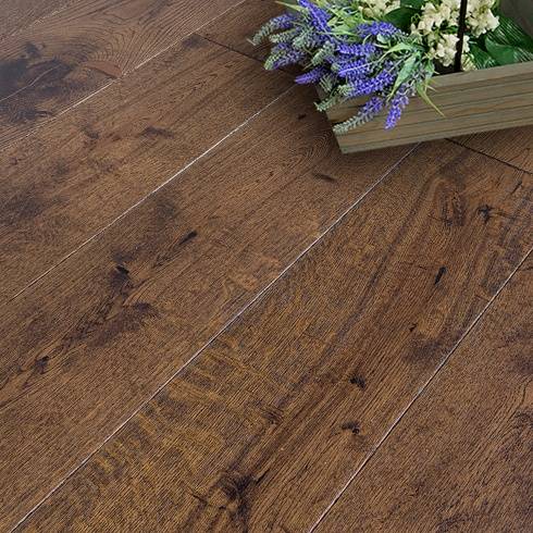 Abbey Torre Engineered Wood Flooring 14mm x 125mm Coffee Oak Brushed Matt Lacquered