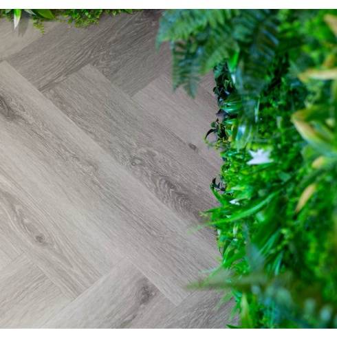 Aqua Plank Italian Oak Herringbone Click Vinyl