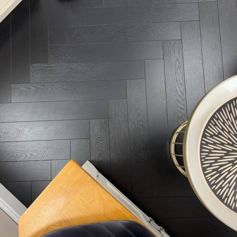 Embrace Herringbone Laminate Flooring Midnight Oak 12mm   - image 3