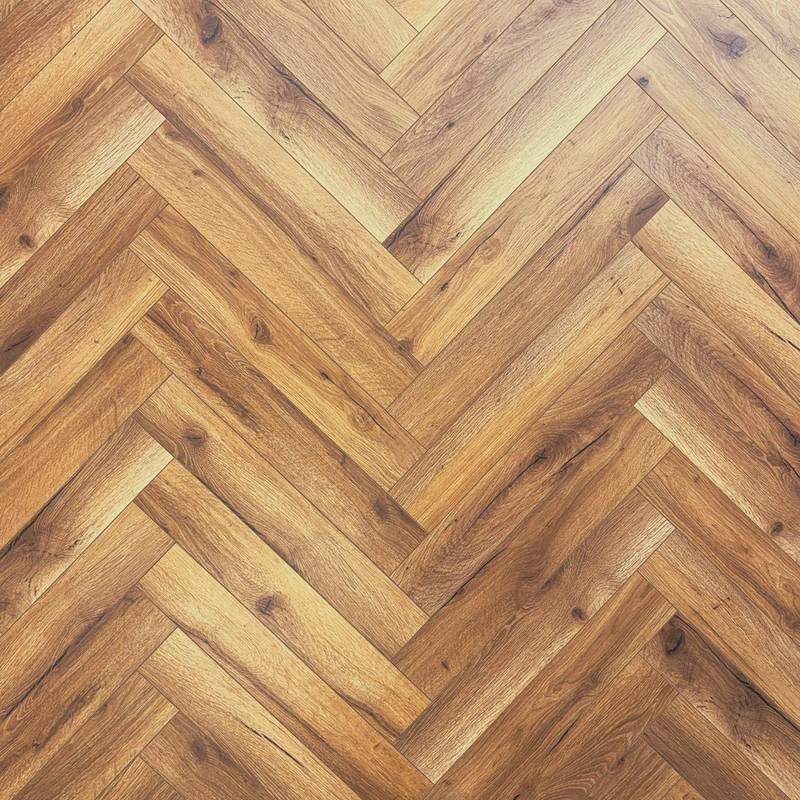 Embrace Herringbone Laminate Flooring Traditional Oak 12mm  - image 6