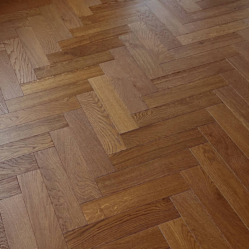 Herringbone Parquet Engineered Wood Flooring 10mm lacquered Autumn Oak - image 2