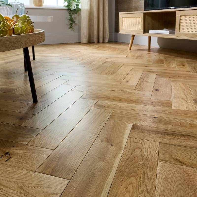 Herringbone Solid Wood Flooring 18mm Natural Uv Oiled - image 7