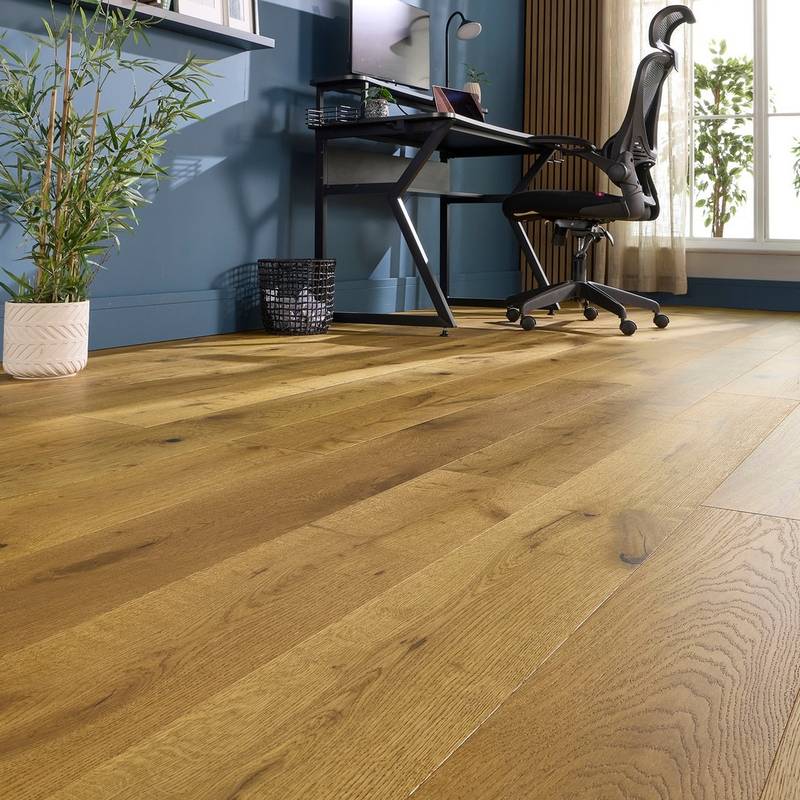 Manor Corsham Engineered Wood Flooring 18mm x 190mm Golden Brushed Oiled - image 2